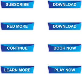 Collection of buttons. Button design set.