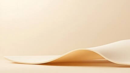 Creamy Beige Wavy Material Abstract Background