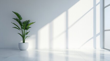 Modern office lobby with clean, minimal design and natural light, embodying simplicity and elegance.
