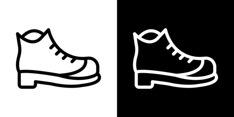 Brisk boots icons vectors set in stroke line style.