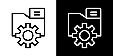 Data management icons vectors set in stroke line style.