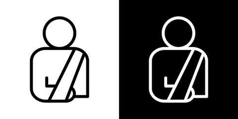 Injury icons vectors set in stroke line style.