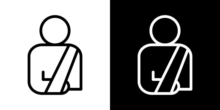 Injury icons vectors set in stroke line style.