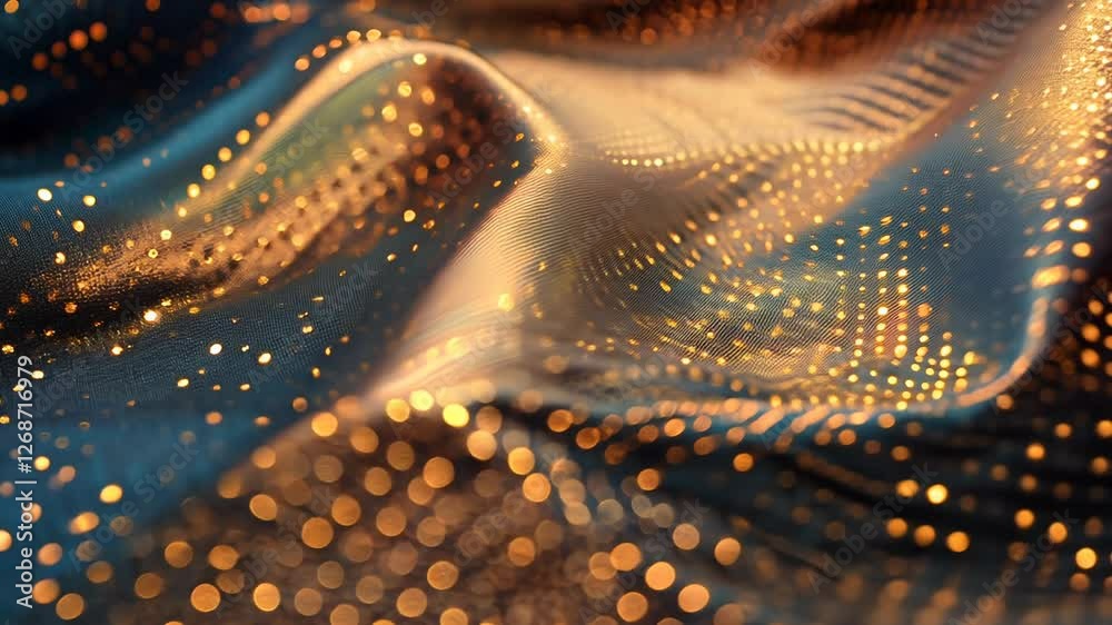 Poster A captivating visual representation of digital identity protection showcasing an abstract design filled with intricate patterns and glowing particles.