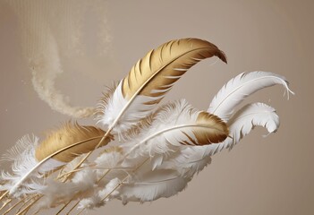 Abstract Feather Symphony: Colorful 3D Fluff in Motion - High-Quality Stock Art for Interior Decor, Graphic Design, and Creative Visuals Projects.