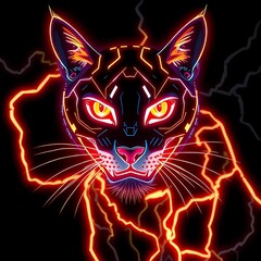 black cat with red eyes