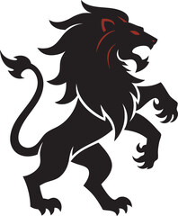 Classic Lion Logo Design  Fighting Lion Silhouette for Branding Art & Illustration