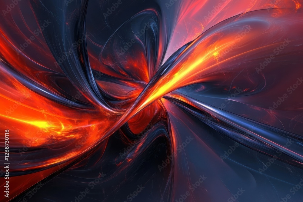 Wall mural an abstract wallpaper with flowing shapes and vibrant colors creating a dynamic visual effect