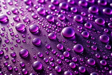Abstract Purple Water Droplets Background - Copy Space for Text