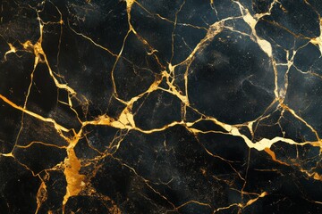 A golden abstract overlay on black marble with swirling patterns and a luminous texture.