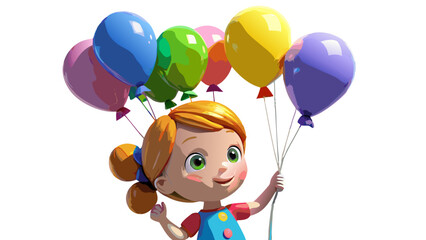 girl with balloons