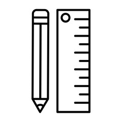 Pencil And Ruler Icon
