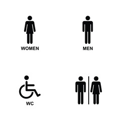 Black fill wc icon design