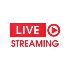 Live podcast red illustration design