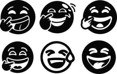 Playful Laughing Emoji with Prank Gesture