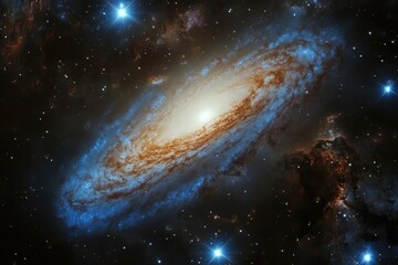 Fototapeta premium Captivating celestial nebulae and stunning galaxy visuals, perfect for astronomy enthusiasts and cosmic exploration projects