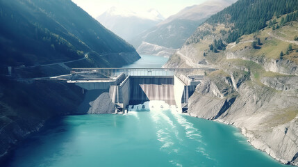 Low CO2 Hydroelectric Dam in French Alps Supporting Renewable Energy Goals