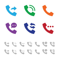 Call icon colorful design pack