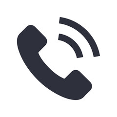 Call icon fill black design