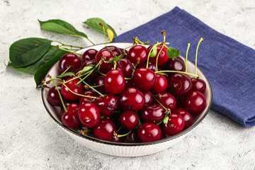 Ripe sweet and juicy cherry