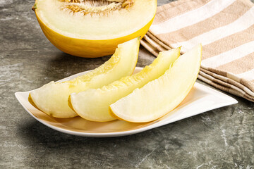 Sweet juicy ripe melon slices