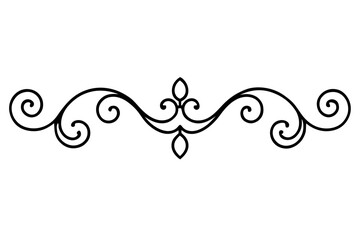 Intricate Baroque Scrollwork Ornament - Vintage Antique SVG Design