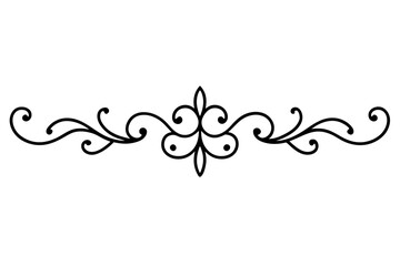 Intricate Baroque Scrollwork Ornament - Vintage Antique SVG Design