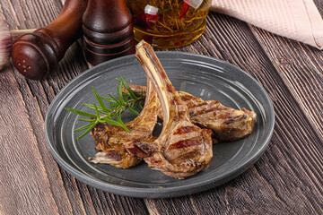 Delicous Grilled square rib of lamb