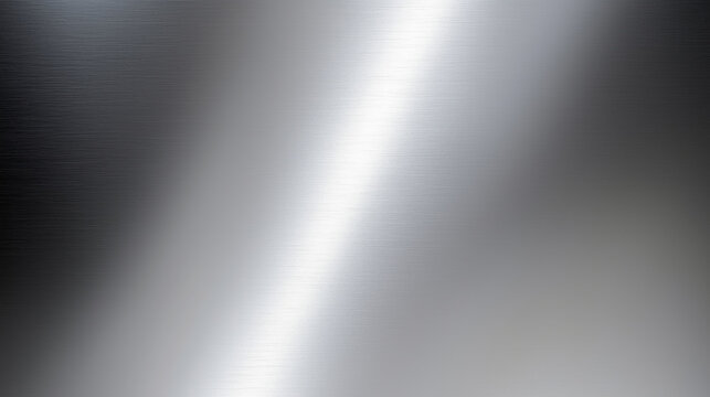 Smooth shiny glossy silver metallic chrome finish wallpaper.