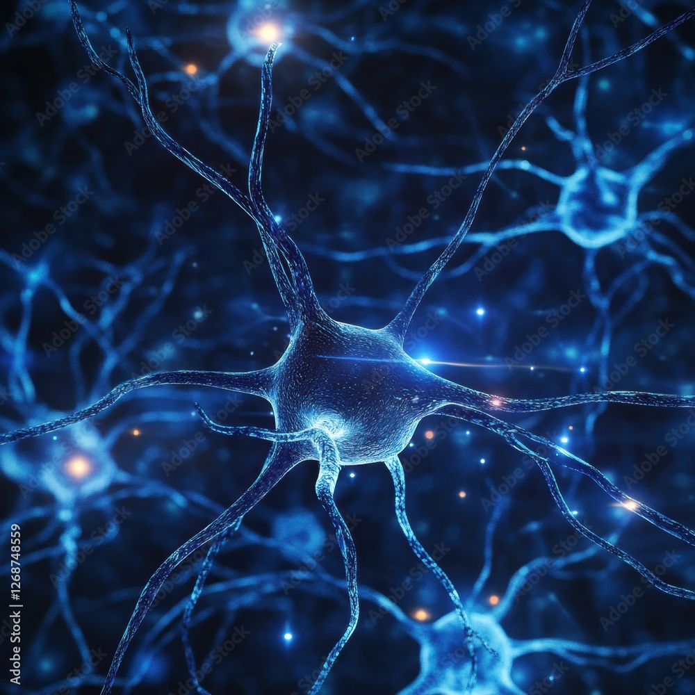 Leinwandbilder exploring the intricate network of neurons in the human brain under high resolution magnification. g