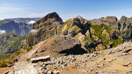 Wild mountains on Madeira island fantastic landscape