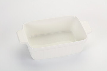 White ceramic empty bowl dishware