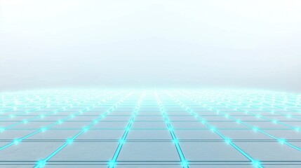 Futuristic grid floor, glowing light, abstract, background, presentation