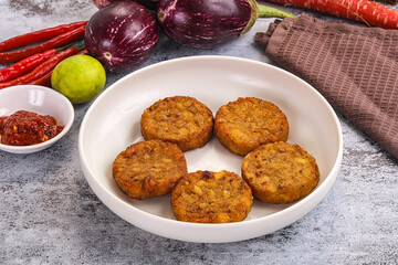 Fried potato crispy golden hash brown