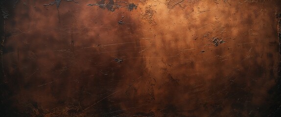 abstract, textured artwork with a rustic, earthy appearance. The layout is a vertical rectangle, dominated by a rich, brown color palette with various shades ranging from deep chocolate to lighter tan