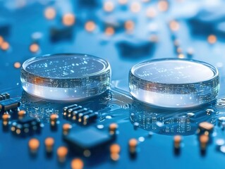 Innovative cryptocurrency technology data center digital concept futuristic environment abstract viewpoint for finance advancement