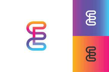 E Letter  logo Design, Logo Design graphic Conception, logo icon template graphic art, vector illustration design.