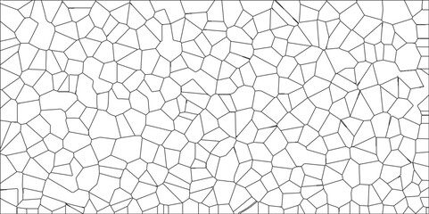 Obraz premium Abstract mosaic polygonal and tiles wallpaper background. Black & white broken quartz stained glass & seamless pattern vintage background. Light gray and white Broken Stained Glass Background with Whi