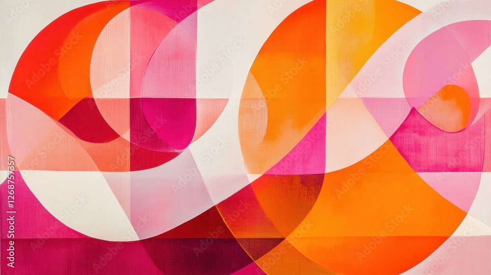 Leinwandbilder vibrant abstract geometric design featuring sharp shapes and vivid color transitions