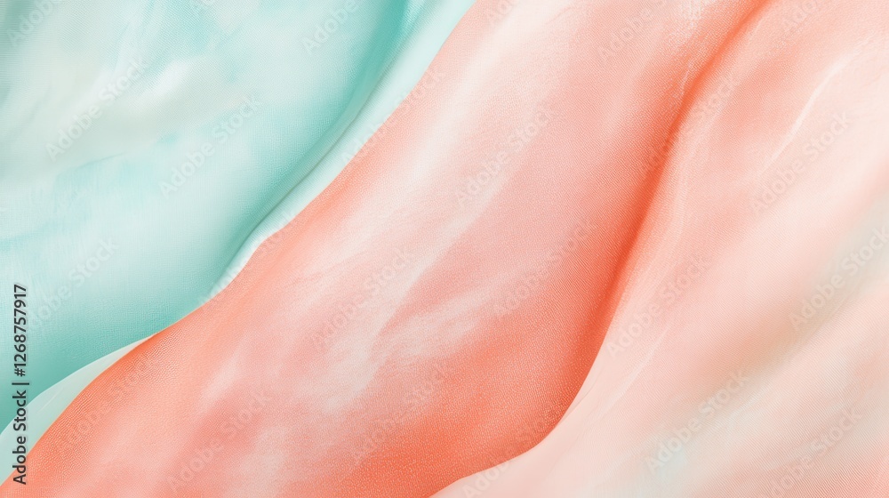 Aufkleber Soft overlapping layers of pencil strokes create an abstract composition with pastel colors in a serene setting