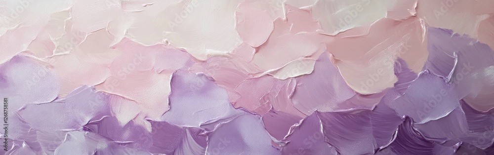 Poster pastel lavender and pink strokes blend harmoniously to create an abstract artwork for a serene atmos