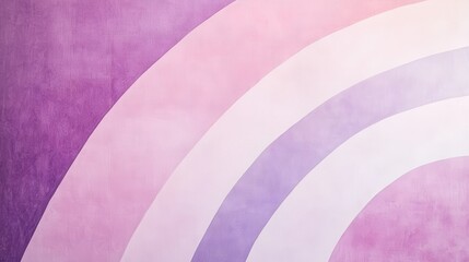 Delicate overlapping arcs in pastel lavender and pink hues create a serene and calming visual experience in a modern artistic display