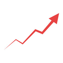 シンプルな赤いクランクの矢印