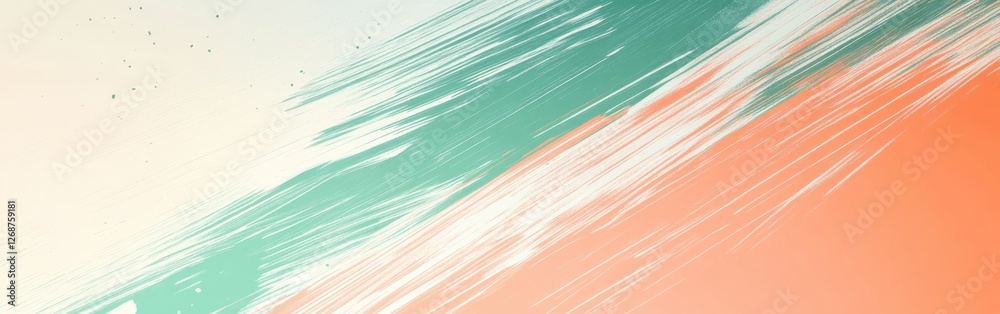 Aufkleber Minimalist gradient with pencil strokes and dashed lines creating a modern artistic effect