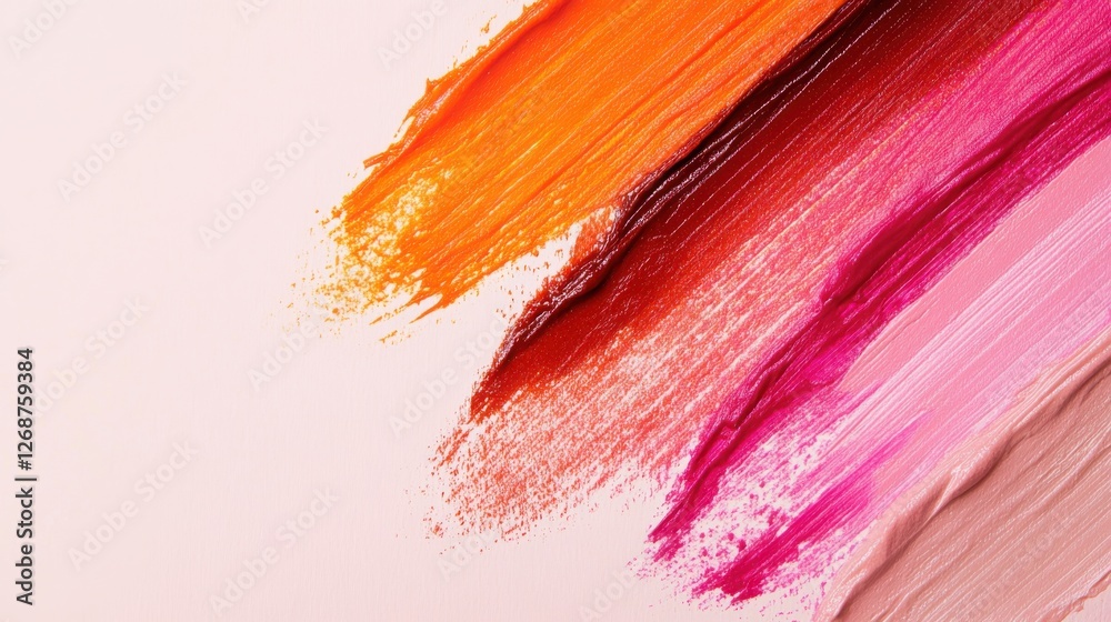 Fototapete gradient display of minimalist pencil strokes showcasing vivid colors and textures on a smooth surfa