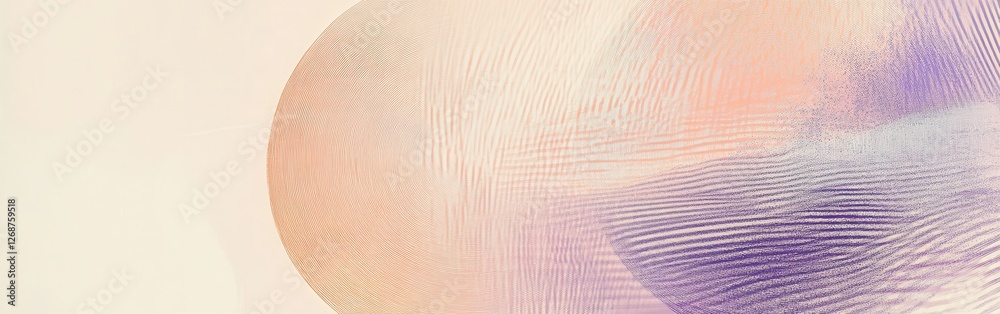 Poster Minimalist pencil strokes composition featuring soft curves and colorful gradients in a light background