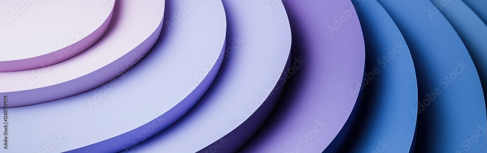 Fototapete minimalist circular gradient evolving through shades of purple and blue from light to dark, creating