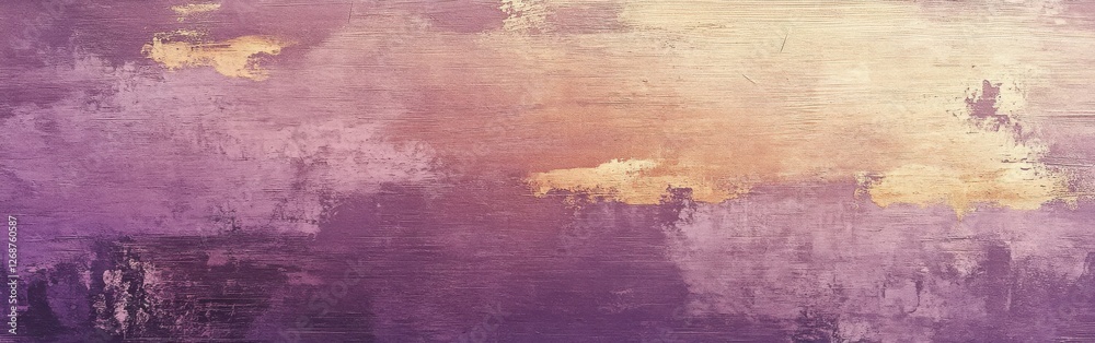 Poster Elegant pencil strokes create a serene atmospheric wash with rough edges capturing twilight hues over a tranquil landscape