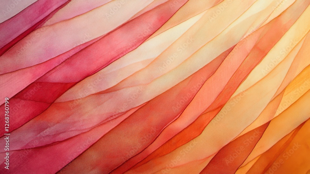 Poster Elegant gradient of pencil strokes in warm tones creating a soft and inviting atmosphere in a serene setting