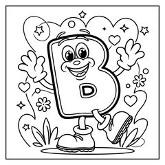 ABC Funny Bold & Easy Coloring Book For Kids and Adults